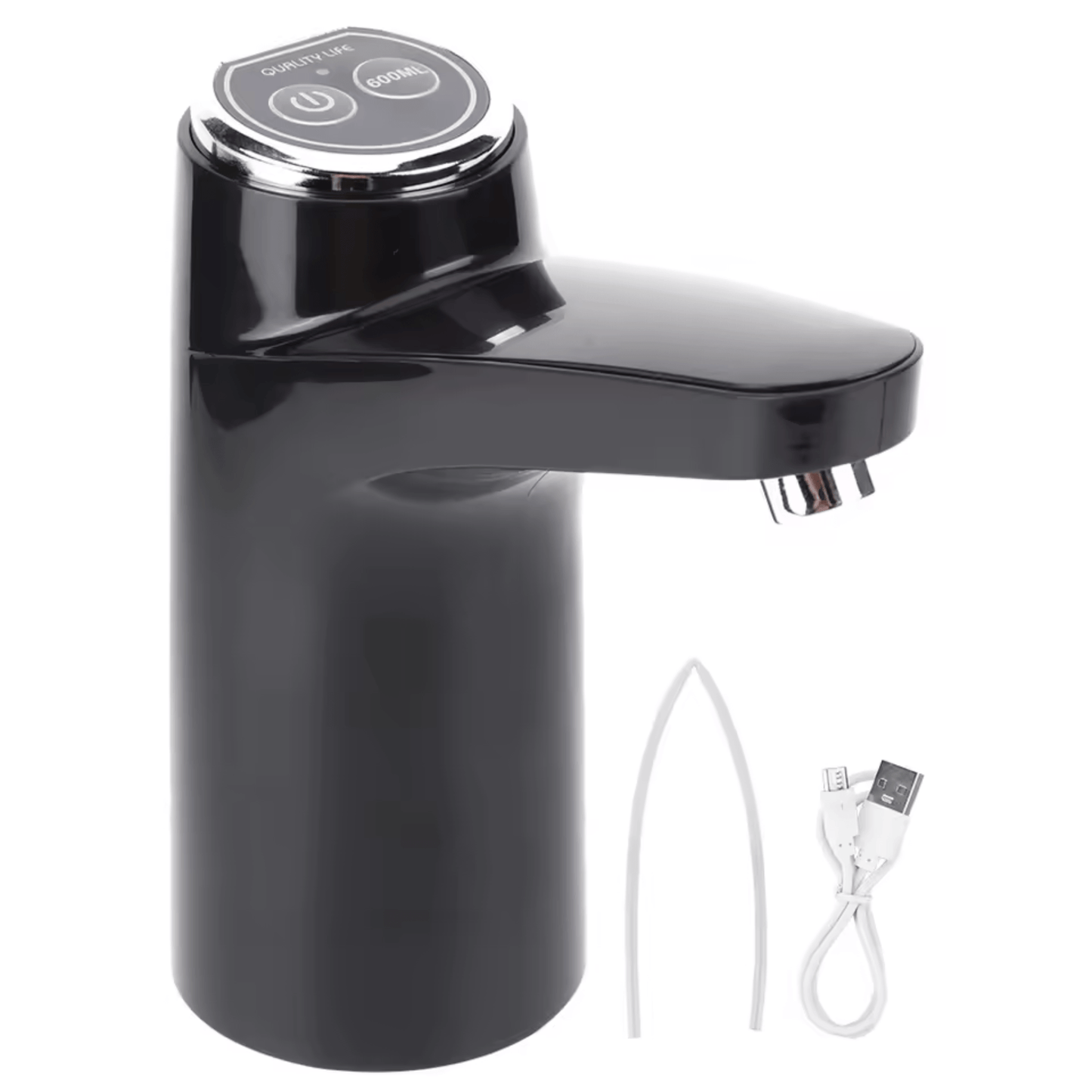 USB Rechargeable Electric Water Pump Faucet with Charger and Hose, Fits Gallon Jugs