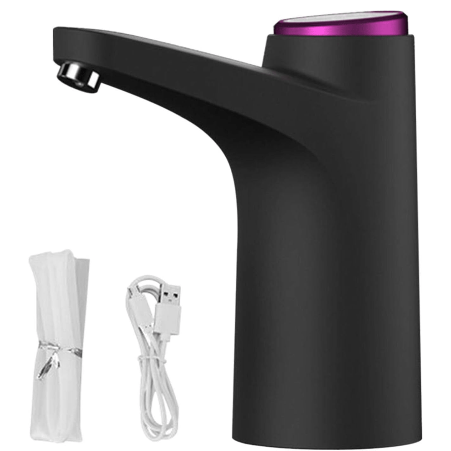 USB Rechargeable Electric Water Pump Faucet with Charger and Hose, Fits Gallon Jugs